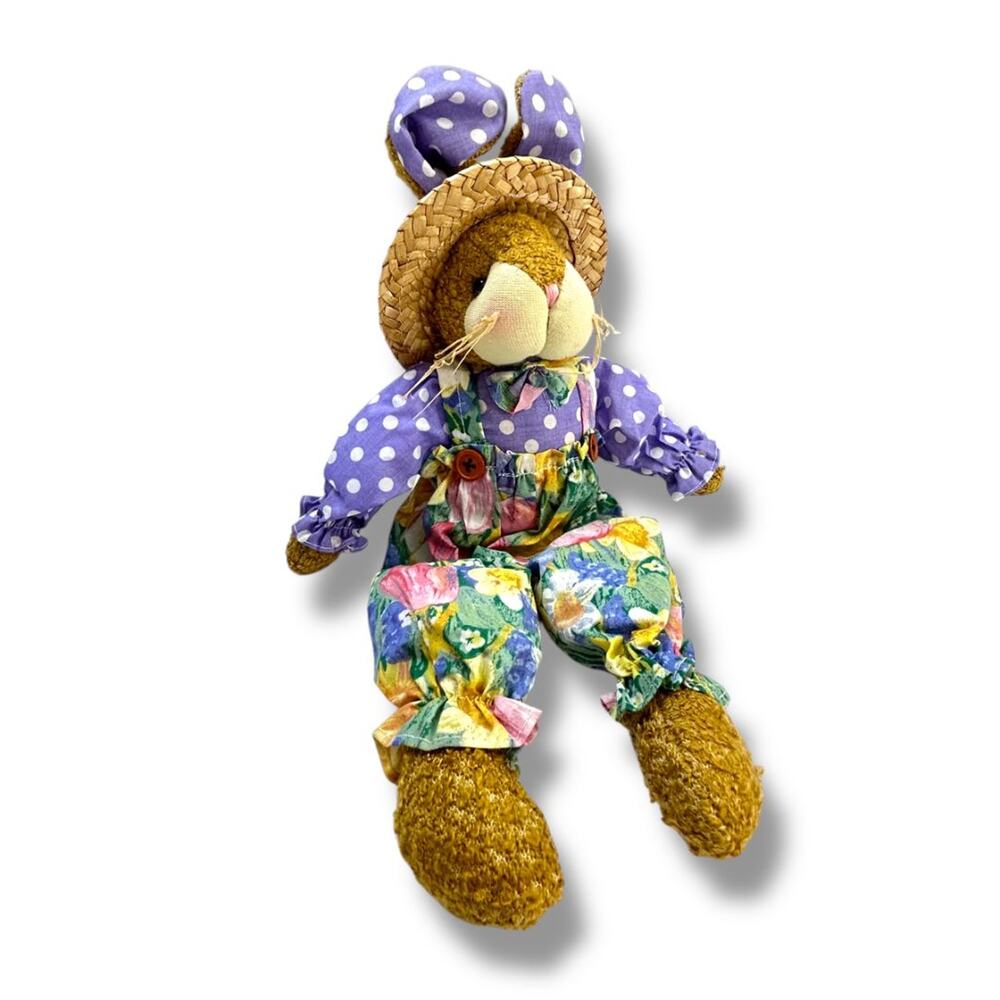 Creative Design LTD 15” Rabbit Bunny Straw Hat Weighted Sitting